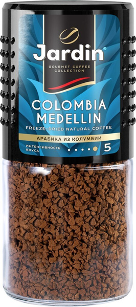 Кофе растворимый JARDIN Colombia Medellin сублимированный, ст/б, 95г ...