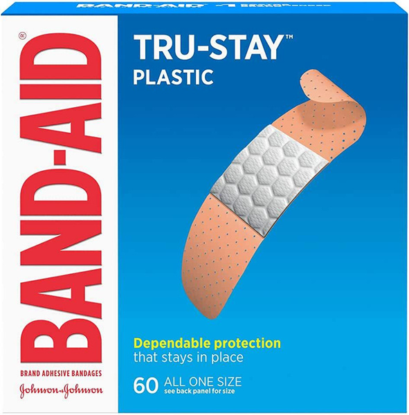 Band Aid Пластыри с клейкой основой, 60 шт / лейкопластырь ...