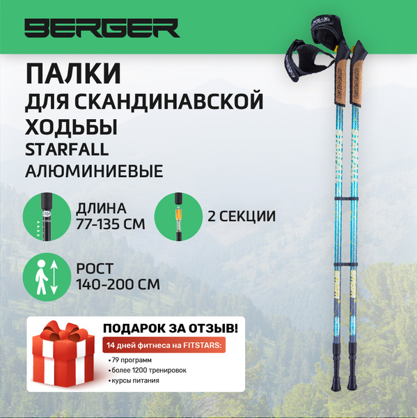 Палки для скандинавской ходьбы BERGER Starfall треккинговые ...