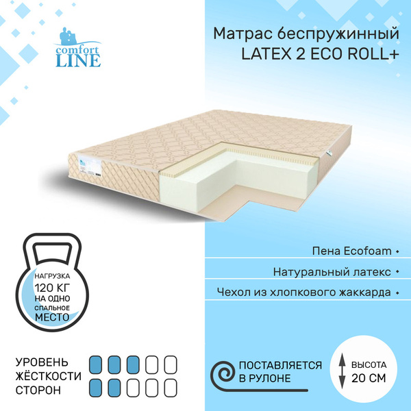 Матрас Comfort Line Comfort line Latex 2 Eco Roll+_белый_светло-бежевый ...