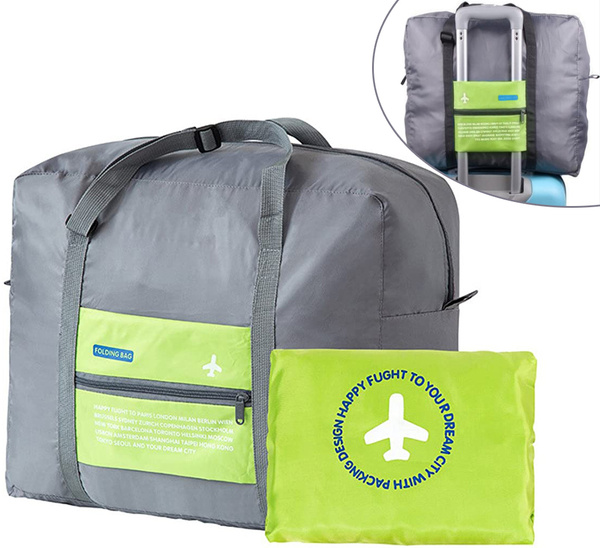 Складная дорожная сумка, крепится на ручку чемодана, зеленый - купить с ...