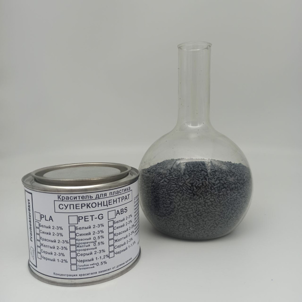 Краситель для PETG пластика Prozhektor, серый, 250 грамм - купить с ...
