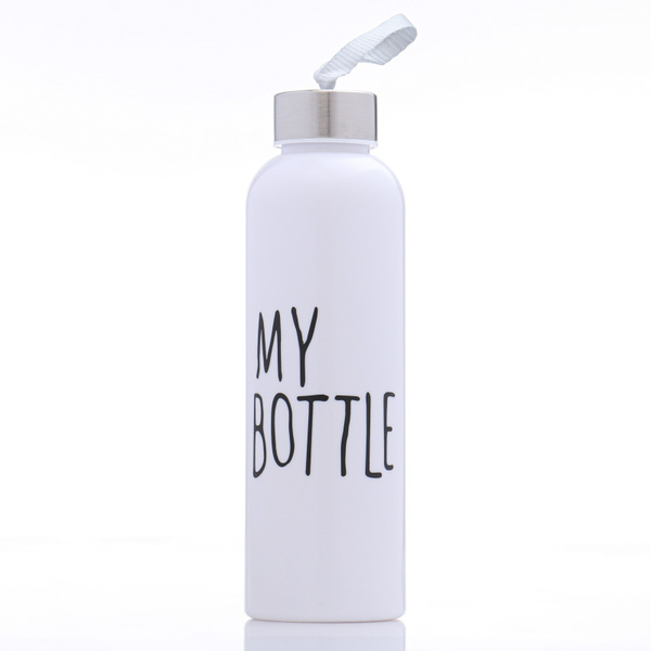 Бутылка для воды My bottle, 500 мл, 6.5*21.5 см, белая по выгодной цене ...