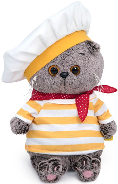 Мягкая игрушка Котик Басик BudiBasa BABY 20см в костюмчике Кок - купить ...