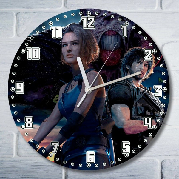 Настенные часы УФ игры Resident Evil 3 (ps4, ps5, pc, xbox, switch ...