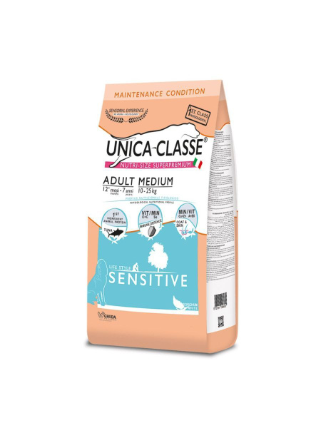Unica Classe корм для собак средних пород, тунец 12 кг - купить с ...