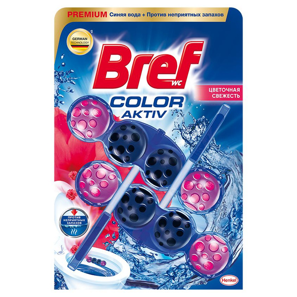 Подвеска для унитаза BREF COLOR AKTIV Цветочная свежесть 2х50 г ...