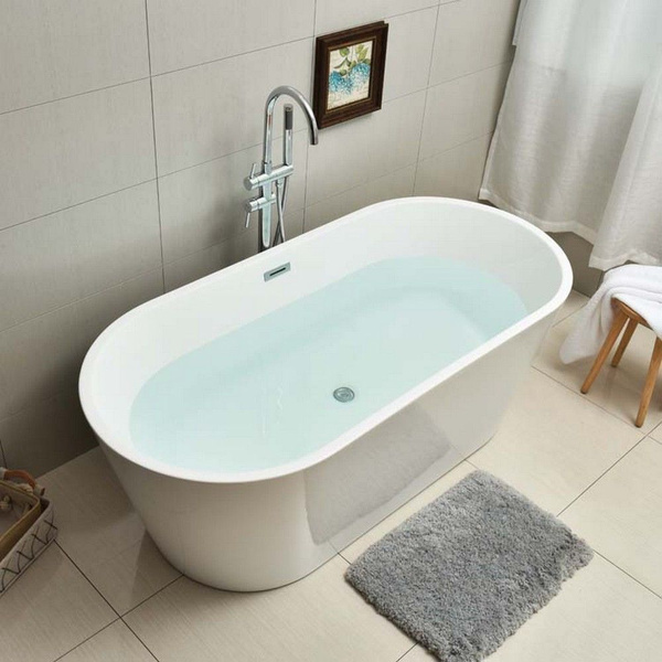 Отдельностоящая акриловая ванна Ceruttispa Resia CT7388 168x73х58 Белая ...
