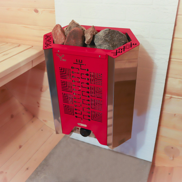 Электрокаменка УМТ "Гамма" ЭКМ-2,4 кВт/220В, цвет красный, со ...