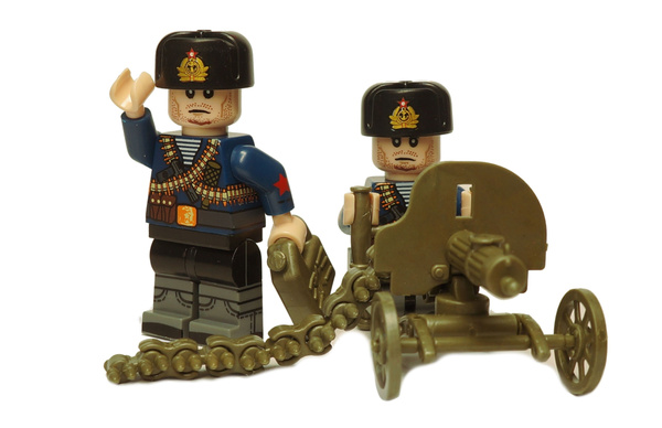 Конструктор Вторая мировая война, набор военных человечков 2 фигурки с ...