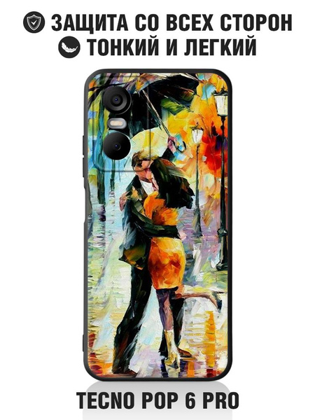 Силиконовый чехол с принтом для Tecno Pop 6 Pro / Техно Поп 6 Про DF ...