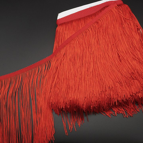 Бахрома для платьев, для рукоделия, цвет красный, ширина 30 см длина ...