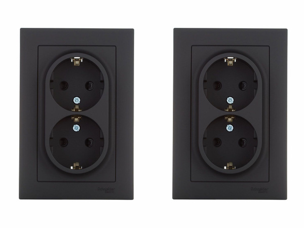 Розетка с рамкой Schneider Electric Systeme Electric Atlas Design ...