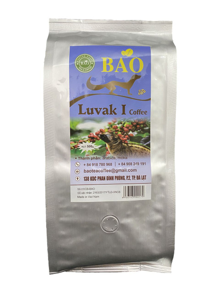 Вьетнамский кофе в зернах Лювак (LUVAK I) - BAO - 500г - купить с ...