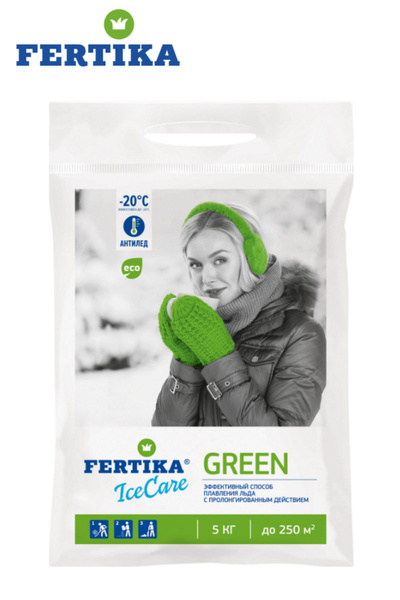 Безопасный противогололедный реагент FERTIKA Фертика IceCare GREEN от ...