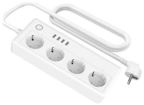 Умный wi-fi сетевой фильтр-удлинитель с 4 розетками и 4 usb - купить с ...