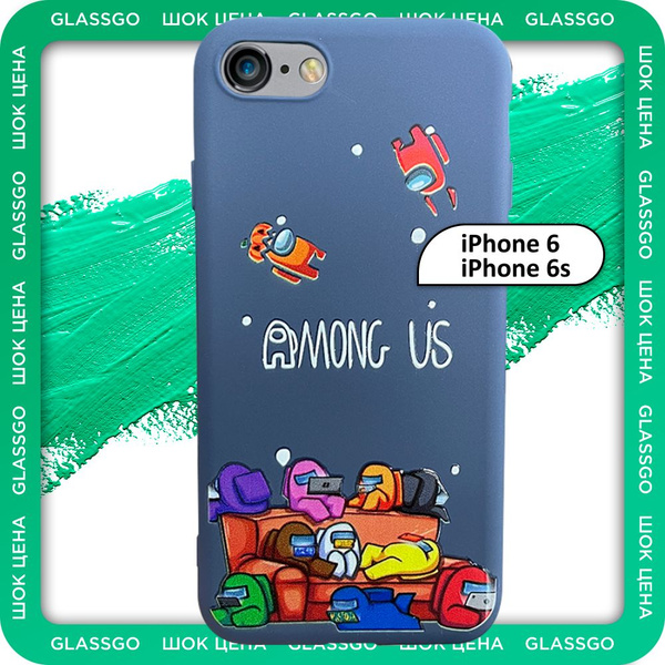 Чехол силиконовый с рисунком Among Us на iPhone 6 / 6S / для Айфон 6 ...