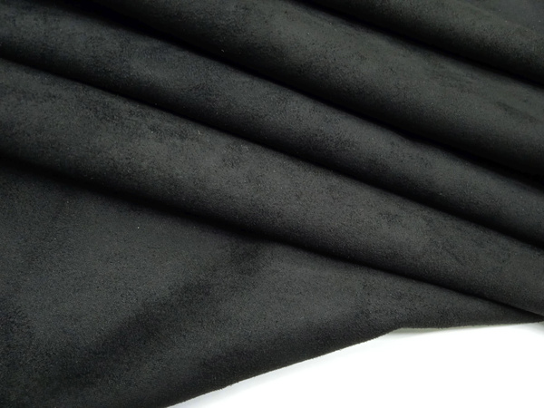 Ткань Замша искусственная на скубе (дайвинге), цвет Черный 1,5м*150см ...