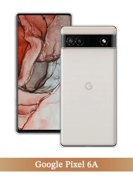 Силиконовый чехол на Google Pixel 6A / Гугл Пиксель 6А прозрачный ...