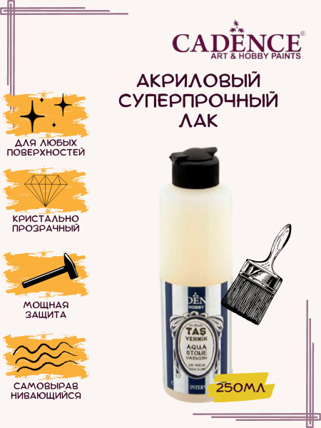 Лак акриловый на водной основе суперпрочный водостойкий для любых ...