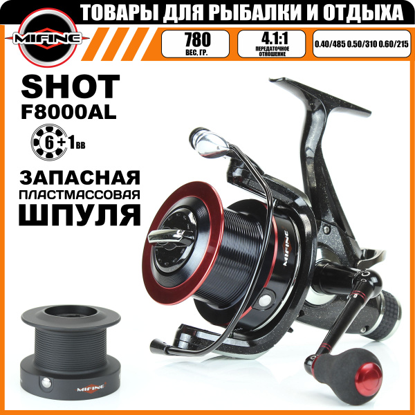 Характеристики Карповая катушка с байтранером MIFINE SHOT 8000B ...