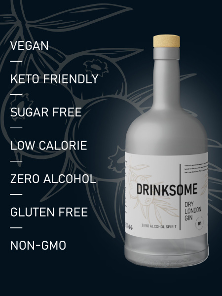Безалкогольный Джин Drinksome "Dry London Gin" 0.7л (для коктейлей ...
