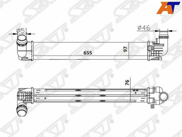 Интеркулер для Рено Дастер рестайлинг 2015-2021, Renault Duster ...