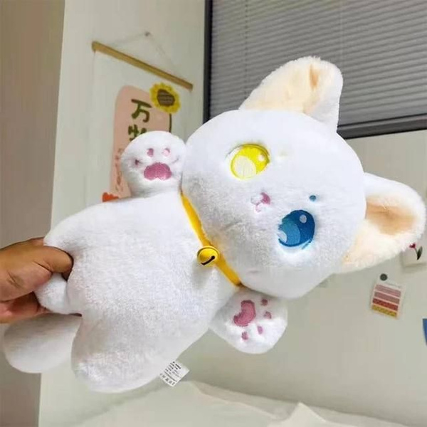 Мягкая игрушка Аниме Котёнок Колокольчик 25 см Белый - купить с ...