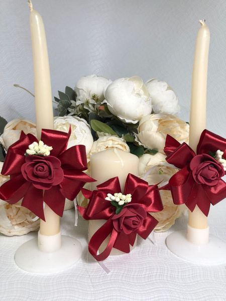 Свечи на свадьбу Julia Savina wedding, 12 см х 6 см, 3 шт купить по ...