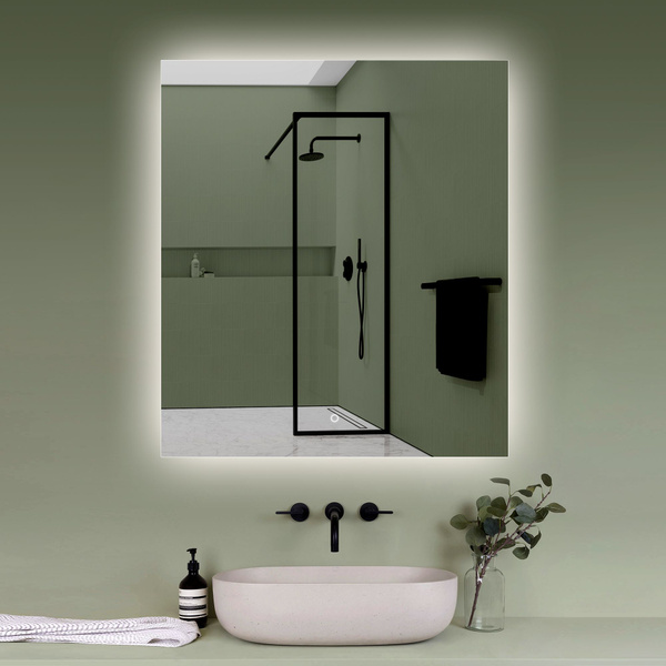 Зеркало для ванной AIR GLASS "Lille", 80 см х 70 см - купить по ...