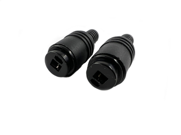 Разъем аудио "точка-тире" гнездо пластик на кабель, винт (2 штуки ...