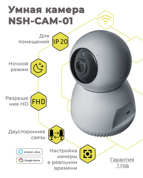 Камера видеонаблюдения Navigator NSH-CAM_ОБЗОР 360 градусов 1920x1080 ...