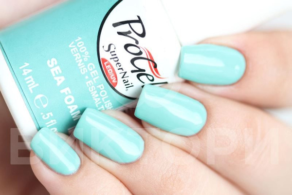 SuperNail, яркий, блестящий голубой гель-лак №80298, Sea Foam, 14 мл ...