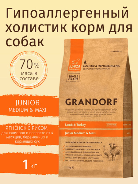 Grandorf Junior Грандорф для щенков Ягненок - купить с доставкой по ...