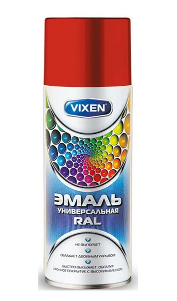 Аэрозольная краска Vixen универсальная RAL, 520мл Гладкая ...
