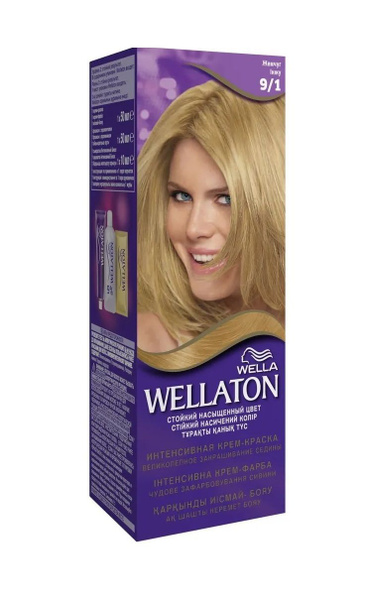 Краска для волос Wella WELLATON Cream 9/1 Жемчуг, Стойкая интенсивная ...