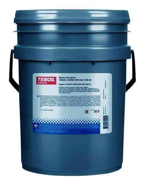 Масло моторное TEBOIL super hpd 10W-40 Полусинтетическое 20 л 13691 ...