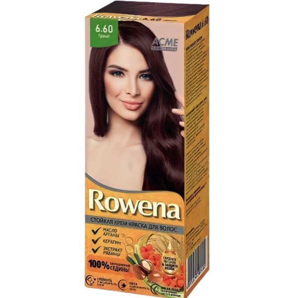 ACME Color Краска для волос ROWENA Стойкая тон 6.60 гранат - купить с ...