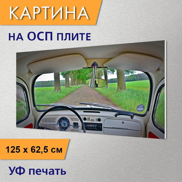 Горизонтальная картина "Vw, жук, vw beetle" для интерьера на стену ...