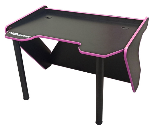 Игровой компьютерный стол PROGamer МАСТЕР_черный/розовый, 120х80х73 см ...