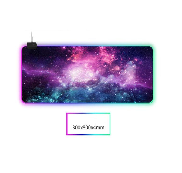 Коврик для мыши rgb коврик звездное небо 1, XL, черный, черный матовый ...