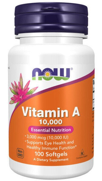Витамин А NOW Vitamin A 10 000 ME 100 caps - купить с доставкой по ...