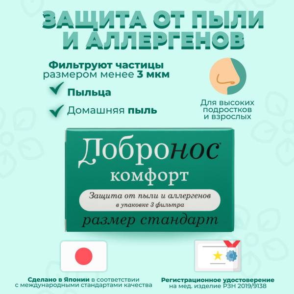 Фильтры для носа "Добронос" Комфорт - стандарт - купить с доставкой по ...