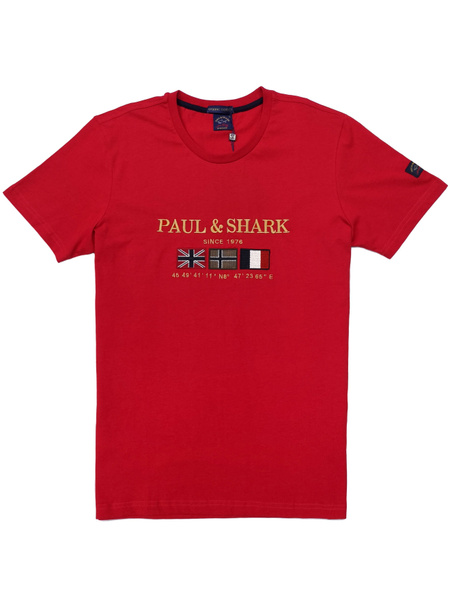 Футболка Paul&Shark, размер 48, цвет красный, 100% хлопок - купить по ...