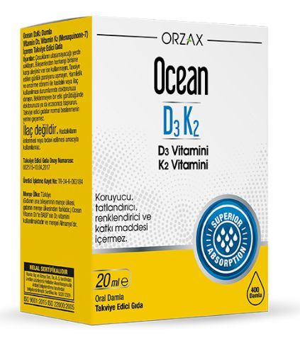 ORZAX Ocean D3K2 1000 ме Витамин д3 к2 капли для взрослых и детей 20ml ...