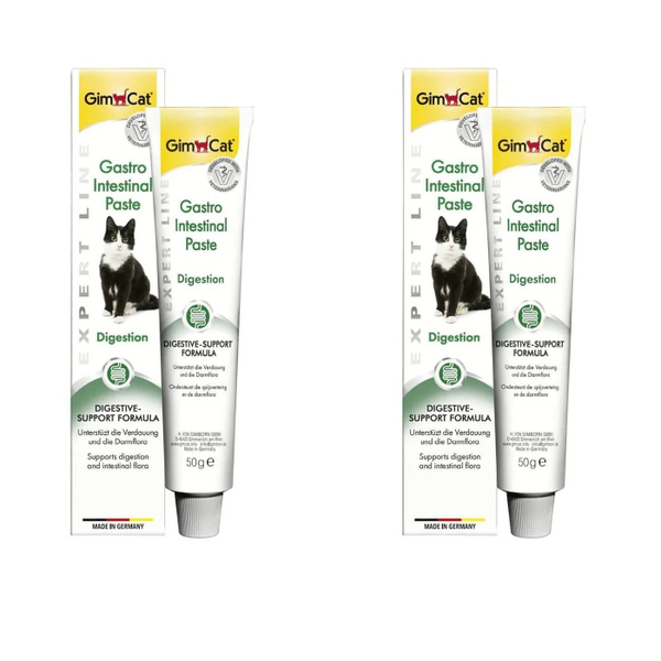 Gimcat Gastrointestinal Paste,Паста для кошек, пищеварительная, 50 г x ...