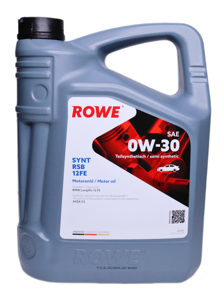 Масло моторное ROWE 0W-30 Синтетическое - купить в интернет-магазине ...