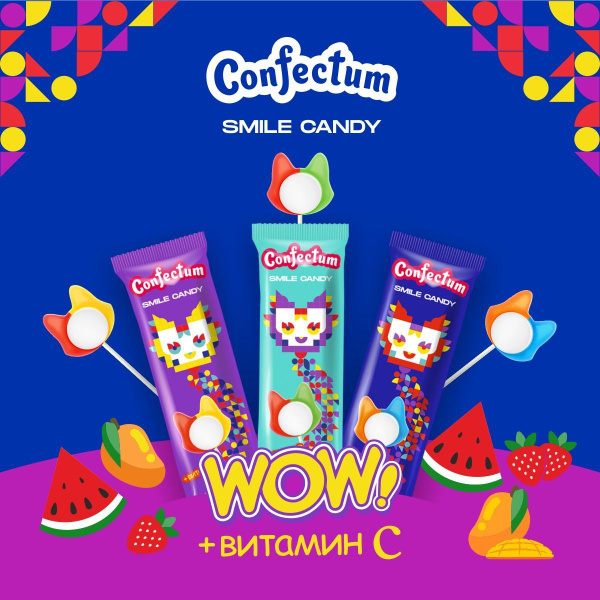Карамель леденцовая на палочке Confectum Smile Candy - купить с ...