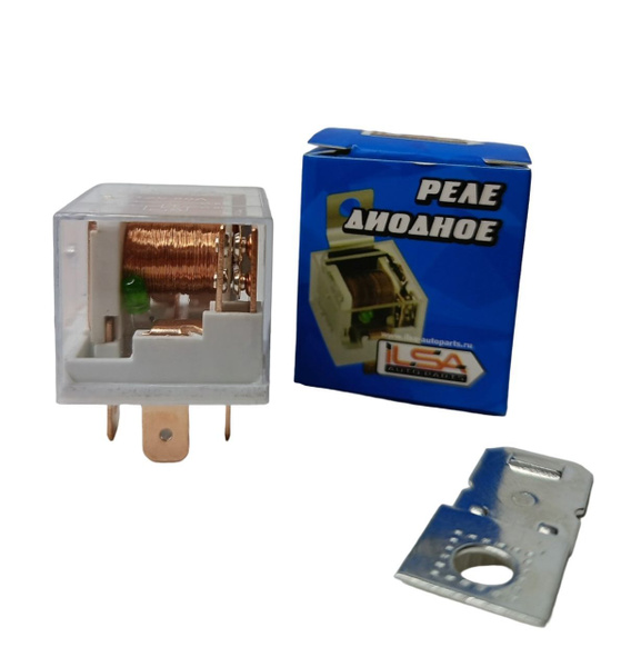 Реле 4-х контактное (4 PIN) с диодом 12V 80А с кронштейном - ILSA AUTO ...