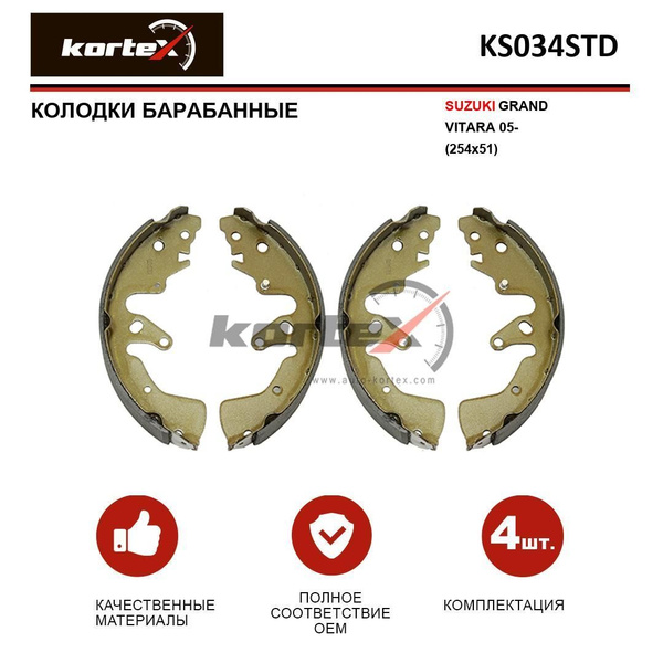 Колодки тормозные KORTEX KS034STD - купить по низким ценам в интернет ...